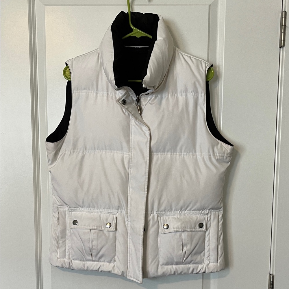 Elegant Cream Puffer Vest for Women